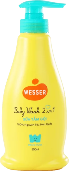 Sữa tắm gội Wesser 2 in 1 500ml (Xanh Lá)
