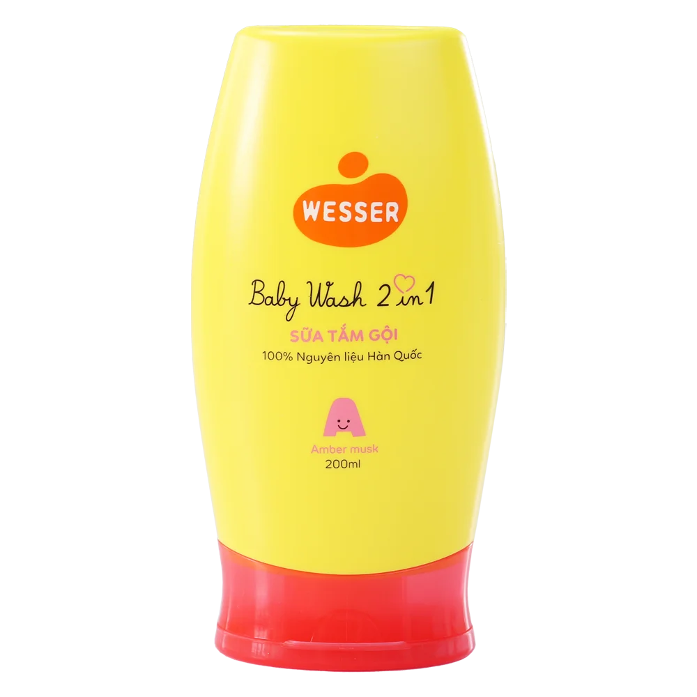 Sữa tắm gội Wesser 2 in 1 (hồng)
