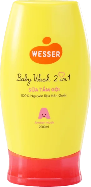 Sữa tắm gội Wesser 2 in 1 (hồng)
