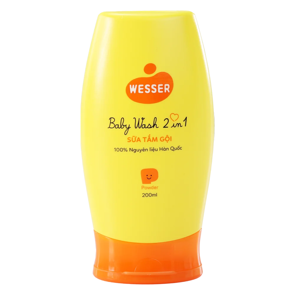 Sữa tắm gội Wesser 2 in 1 200ml (cam)