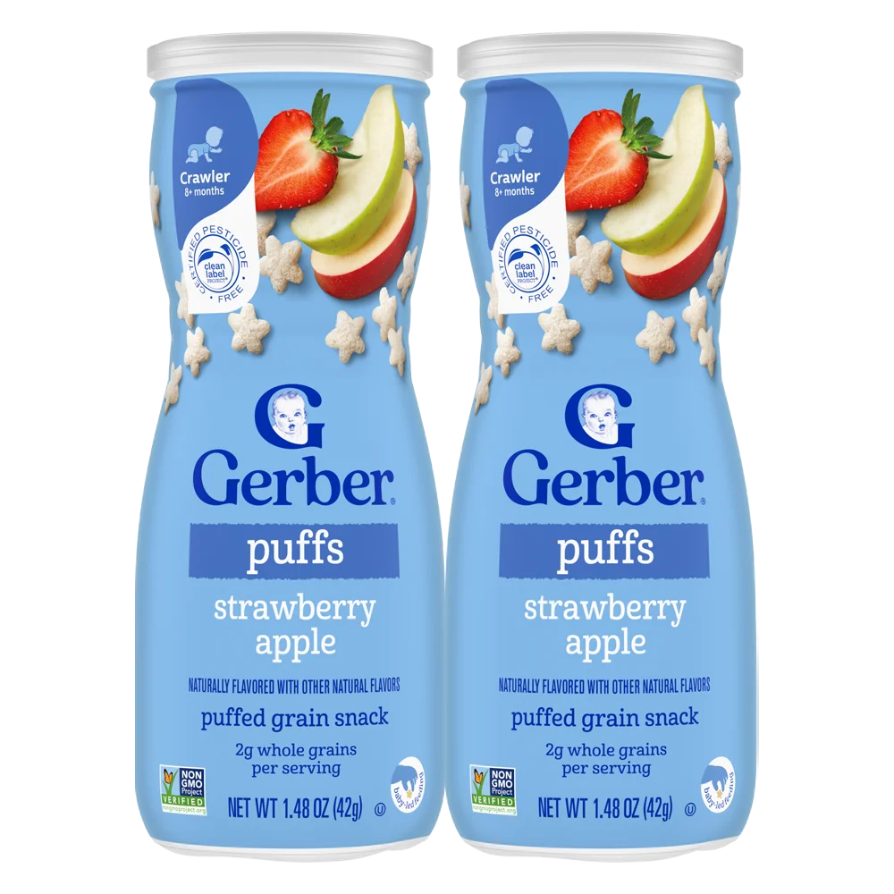 Combo 2 Bánh Ăn Dặm Gerber vị Táo Dâu 42g *giao bao bì ngẫu nhiên*