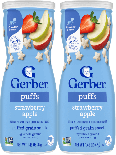 Combo 2 Bánh Ăn Dặm Gerber vị Táo Dâu 42g *giao bao bì ngẫu nhiên*