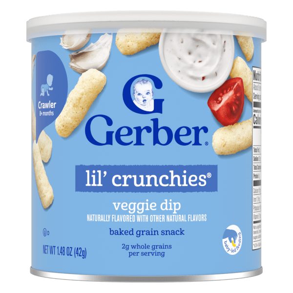 Thực phẩm bổ sung bánh ăn dặm Gerber Lil' Crunchies vị rau củ