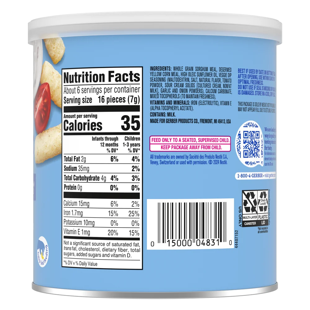 Thực phẩm bổ sung bánh ăn dặm Gerber Lil