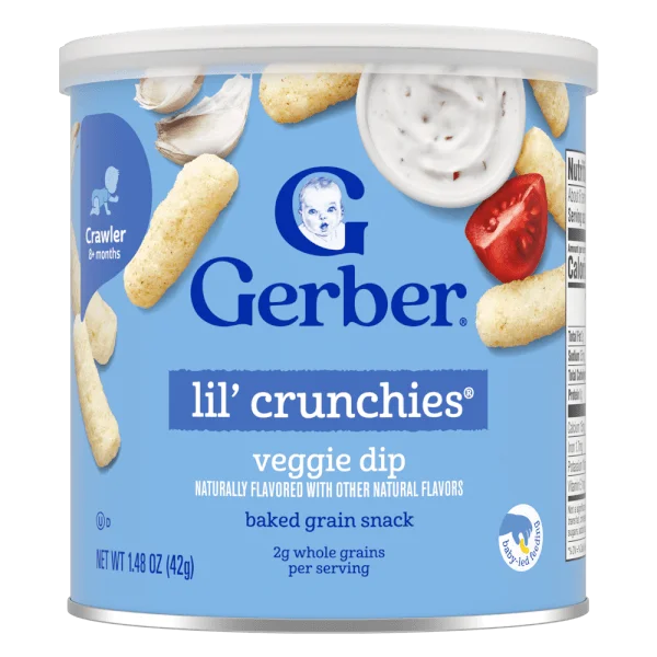 Thực phẩm bổ sung bánh ăn dặm Gerber Lil' Crunchies vị rau củ *giao bao bì ngẫu nhiên*