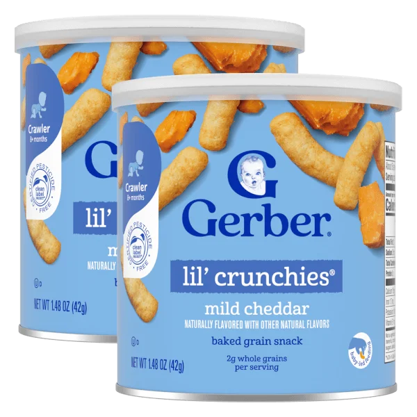 Combo 2 hộp Bánh ăn dặm Gerber Lil Crunchies vị phô mai, 42g