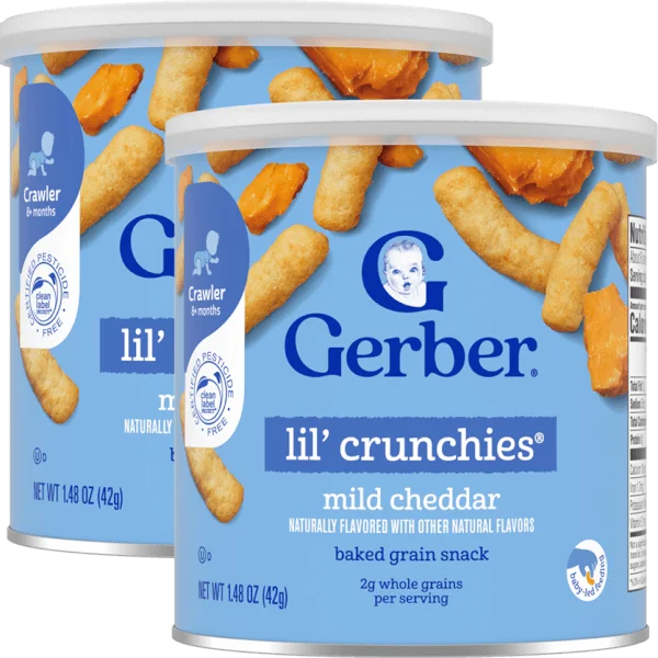 Combo 2 hộp Bánh ăn dặm Gerber Lil Crunchies vị phô mai, 42g