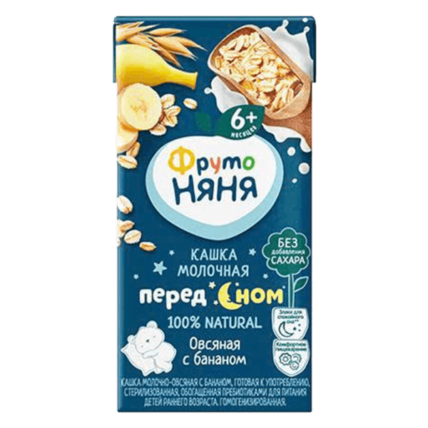 Sữa đêm yến mạch vị chuối Fruto Nyanya (200ml)