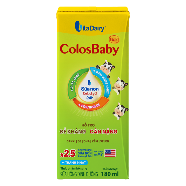 Sữa bột pha sẵn Colosbaby 180ml (lốc 4 hộp)