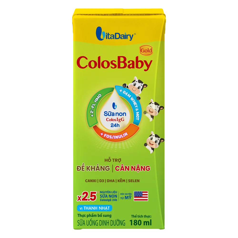 Sữa bột pha sẵn Colosbaby 180ml (lốc 4 hộp) (giao bao bì ngẫu nhiên)