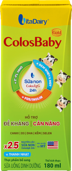 Sữa bột pha sẵn Colosbaby 180ml (lốc 4 hộp)