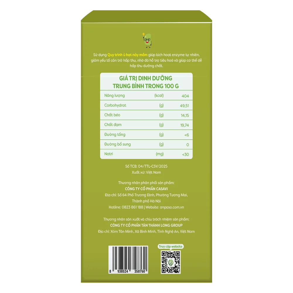 Ngũ cốc hạt An mầm lành Anpaso 500gr