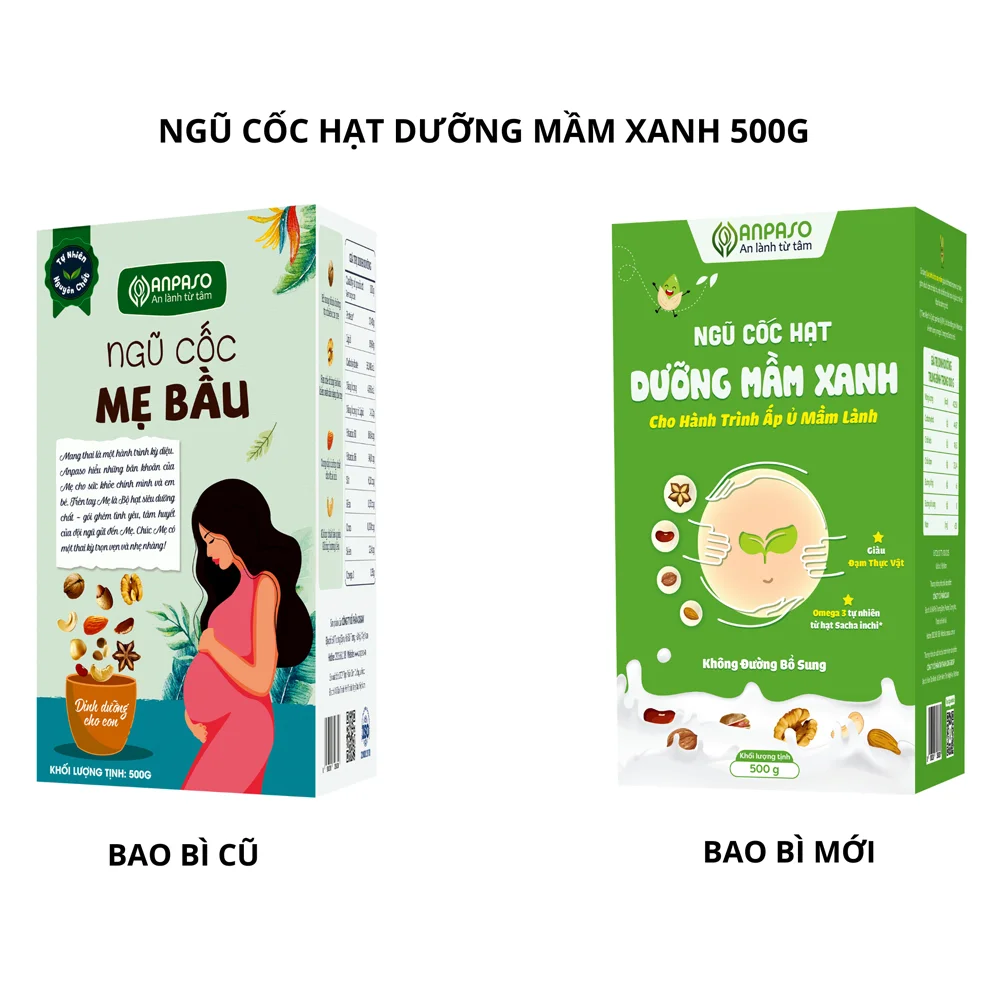 Ngũ cốc hạt Dưỡng mầm xanh Anpaso 500g
