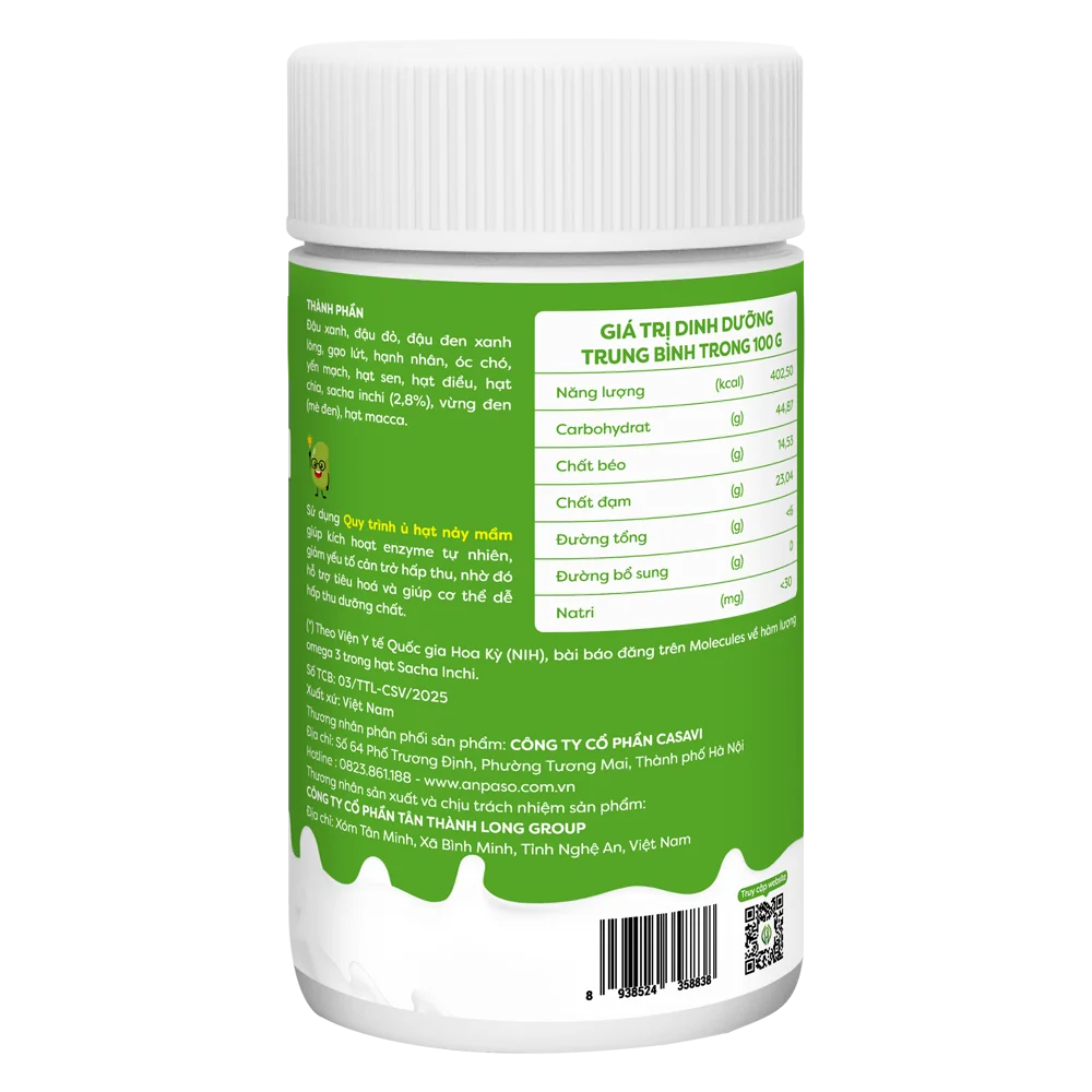 Ngũ cốc hạt Dưỡng mầm xanh Anpaso 500g