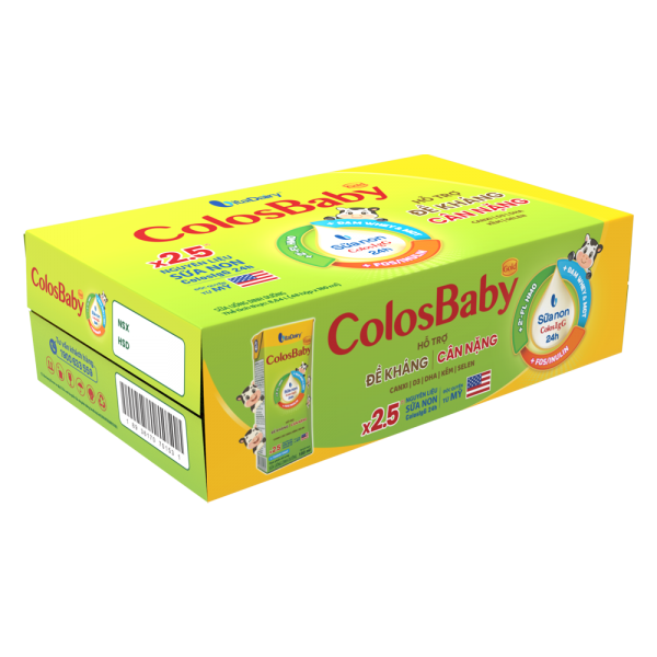 Thùng Sữa bột pha sẵn Colosbaby 180ml (lốc 4 hộp) - 12 lốc