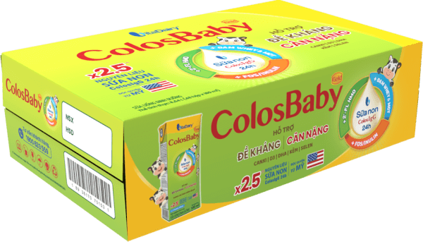 Thùng Sữa bột pha sẵn Colosbaby 180ml (lốc 4 hộp) - 12 lốc