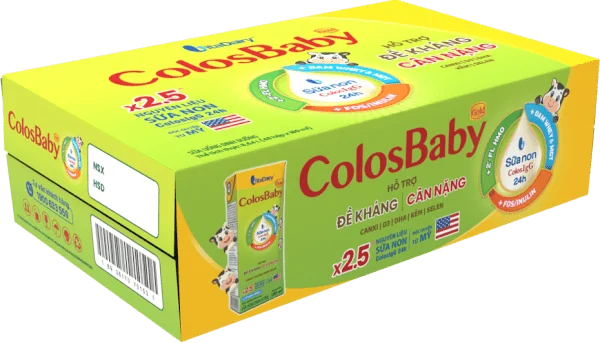 Thùng Sữa bột pha sẵn Colosbaby 180ml (lốc 4 hộp) - 12 lốc