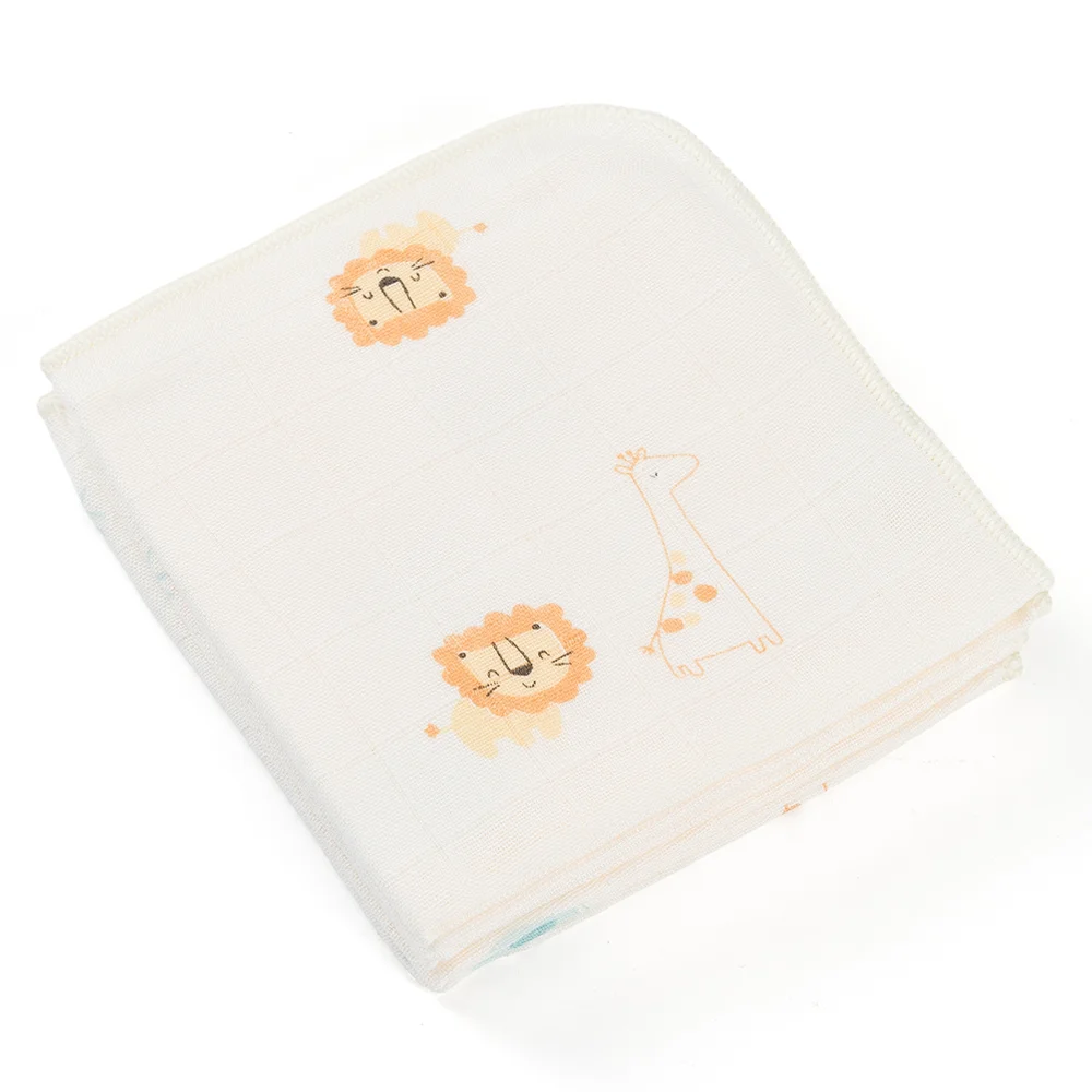 Khăn gạc sợi tre 4 lớp Animo T2304_NBA004 (25x25cm,5 cái) (giao màu ngẫu nhiên)