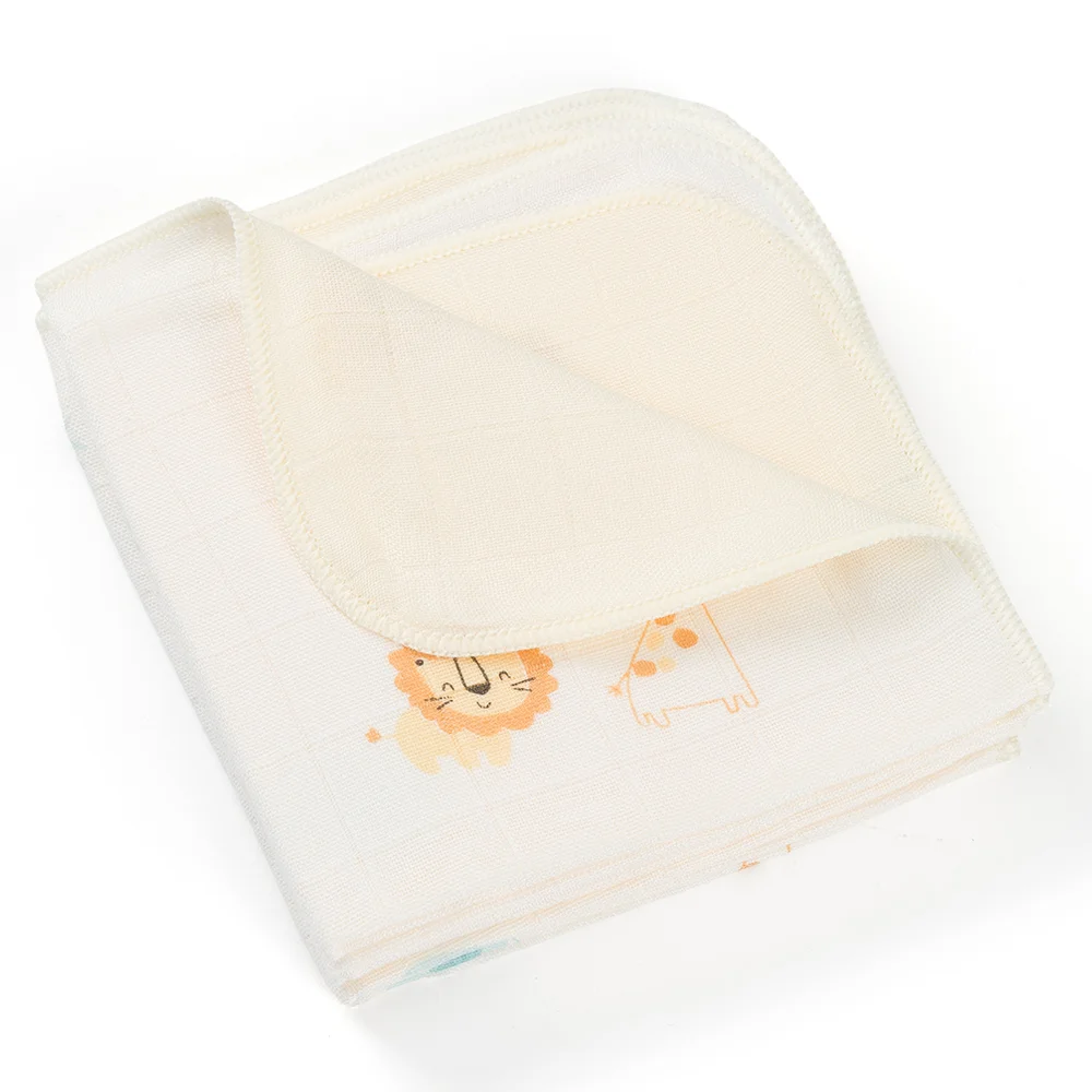 Khăn gạc sợi tre 4 lớp Animo T2304_NBA004 (25x25cm,5 cái) (giao màu ngẫu nhiên)