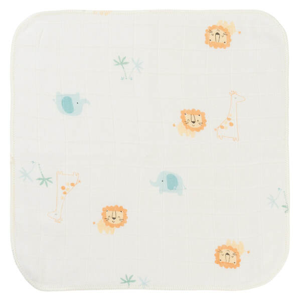 Combo 2 Khăn gạc sợi tre 4 lớp Animo T2304_NBA004 (25x25cm,5 cái) (giao màu ngẫu nhiên)