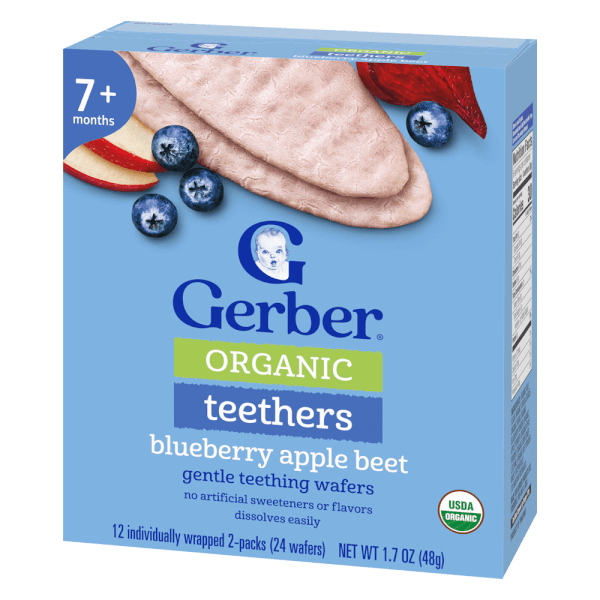 Bánh gạo hữu cơ Gerber Organic vị việt quất táo củ cải đỏ *giao ngẫu nhiên*