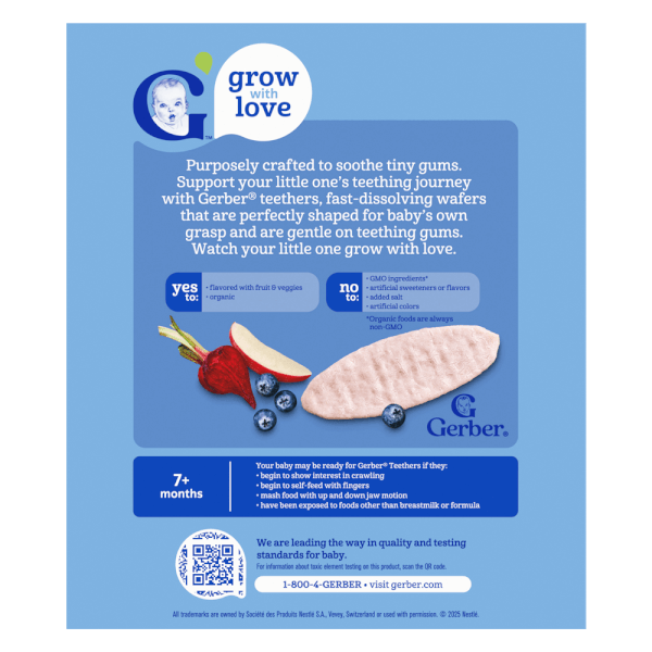 Bánh gạo hữu cơ Gerber Organic vị việt quất táo củ cải đỏ *giao ngẫu nhiên*