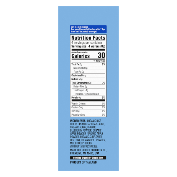 Bánh gạo hữu cơ Gerber Organic vị việt quất táo củ cải đỏ *giao ngẫu nhiên*