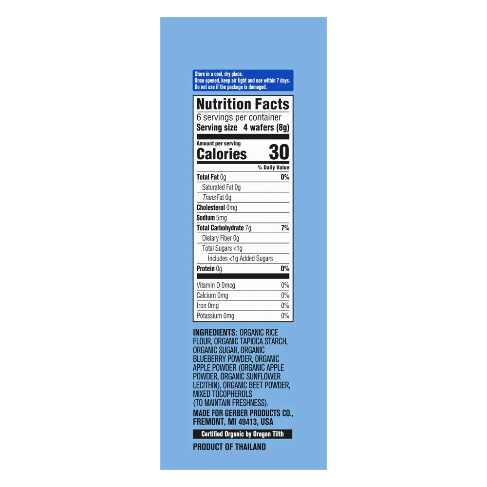 Combo 2 Bánh gạo hữu cơ Gerber Organic vị việt quất táo củ cải đỏ *giao ngẫu nhiên*