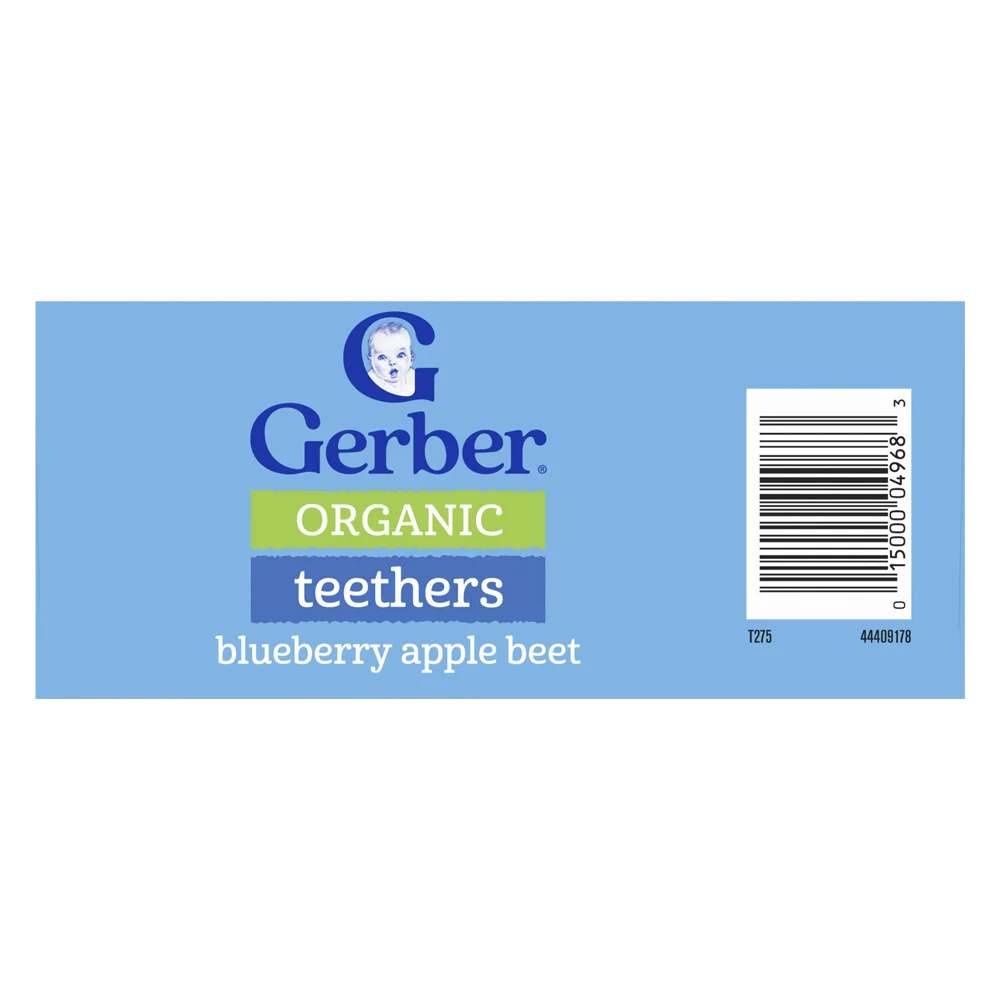 Combo 2 Bánh gạo hữu cơ Gerber Organic vị việt quất táo củ cải đỏ *giao ngẫu nhiên*