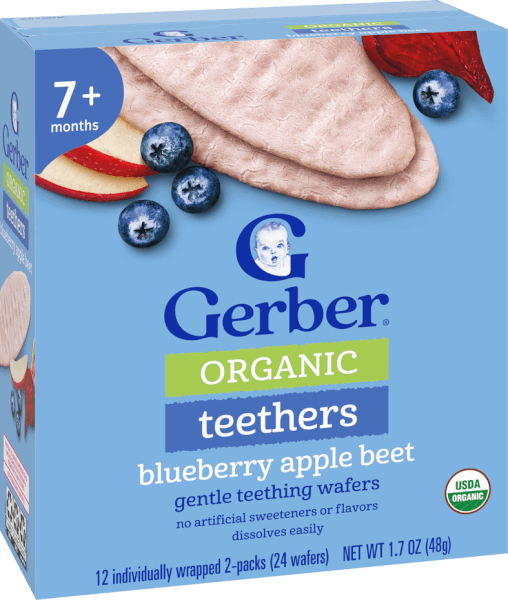 Bánh gạo hữu cơ Gerber Organic vị việt quất táo củ cải đỏ *giao ngẫu nhiên*