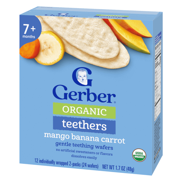 Combo 2 Bánh gạo hữu cơ Gerber Organic vị xoài chuối cà rốt *giao ngẫu nhiên*