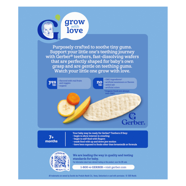 Combo 2 Bánh gạo hữu cơ Gerber Organic vị xoài chuối cà rốt *giao ngẫu nhiên*