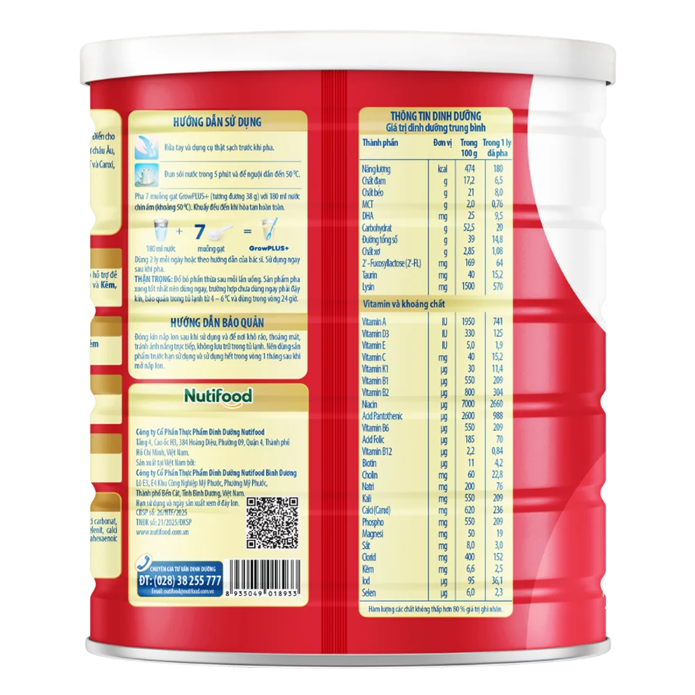 Combo 3 Sữa GrowPLUS+ Đỏ 2+ 1.5kg (Từ 2 tuổi)