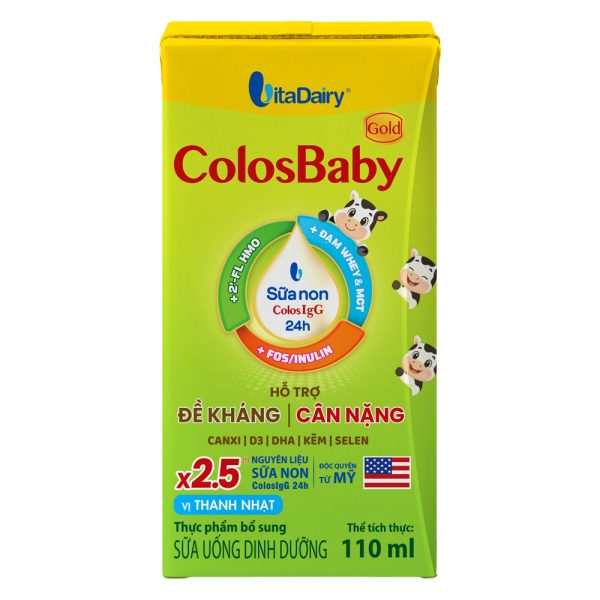 Sữa uống dinh dưỡng Colosbaby 110ml, lốc 4 hộp (trên 1 tuổi)