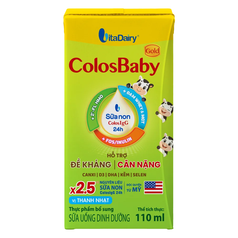 Sữa uống dinh dưỡng Colosbaby 110ml, lốc 4 hộp (trên 1 tuổi) (giao bao bì ngẫu nhiên)