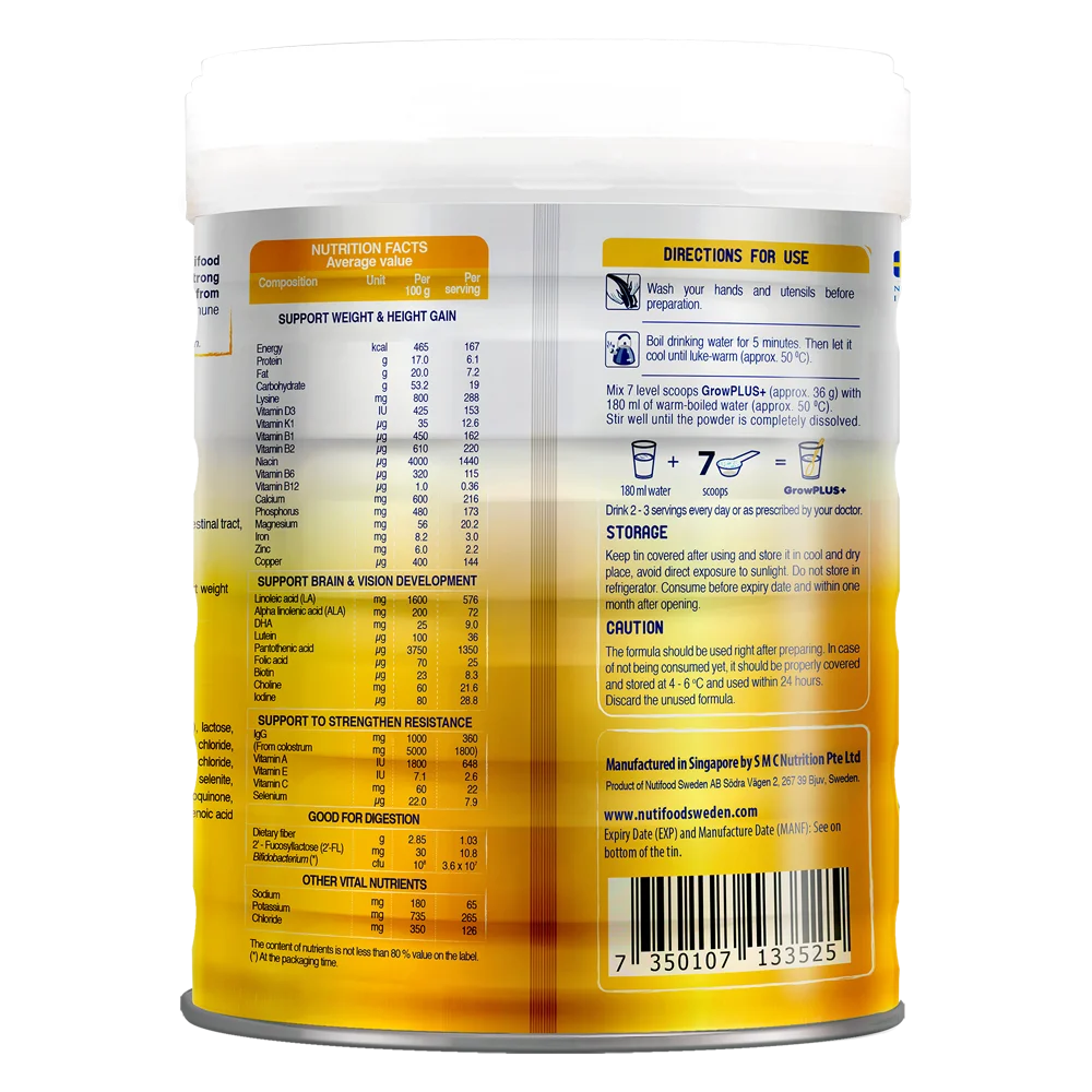 Combo 4 Sữa GrowPLUS+ Sữa Non Vàng 800g (Từ 2 tuổi)