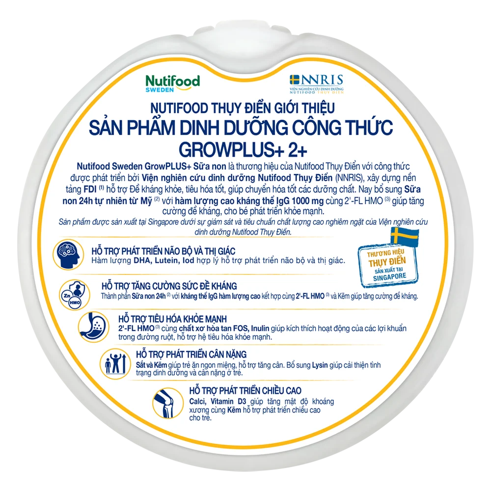 Combo 4 Sữa GrowPLUS+ Sữa Non Vàng 800g (Từ 2 tuổi)