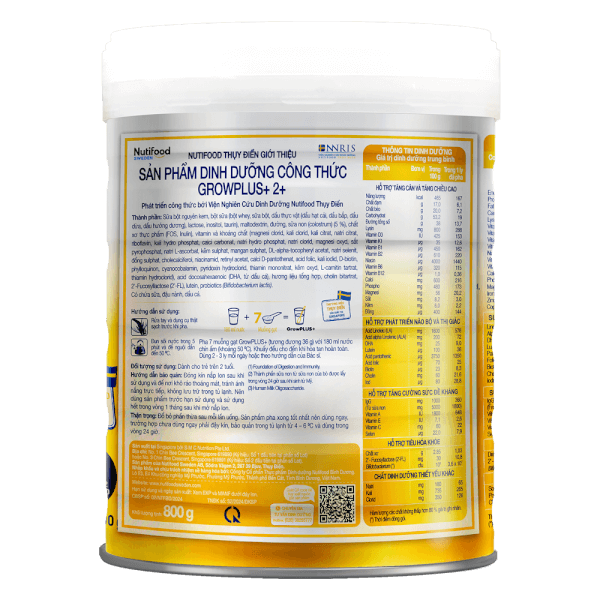 Combo 4 Sữa GrowPLUS+ Sữa Non Vàng 800g (Từ 2 tuổi)