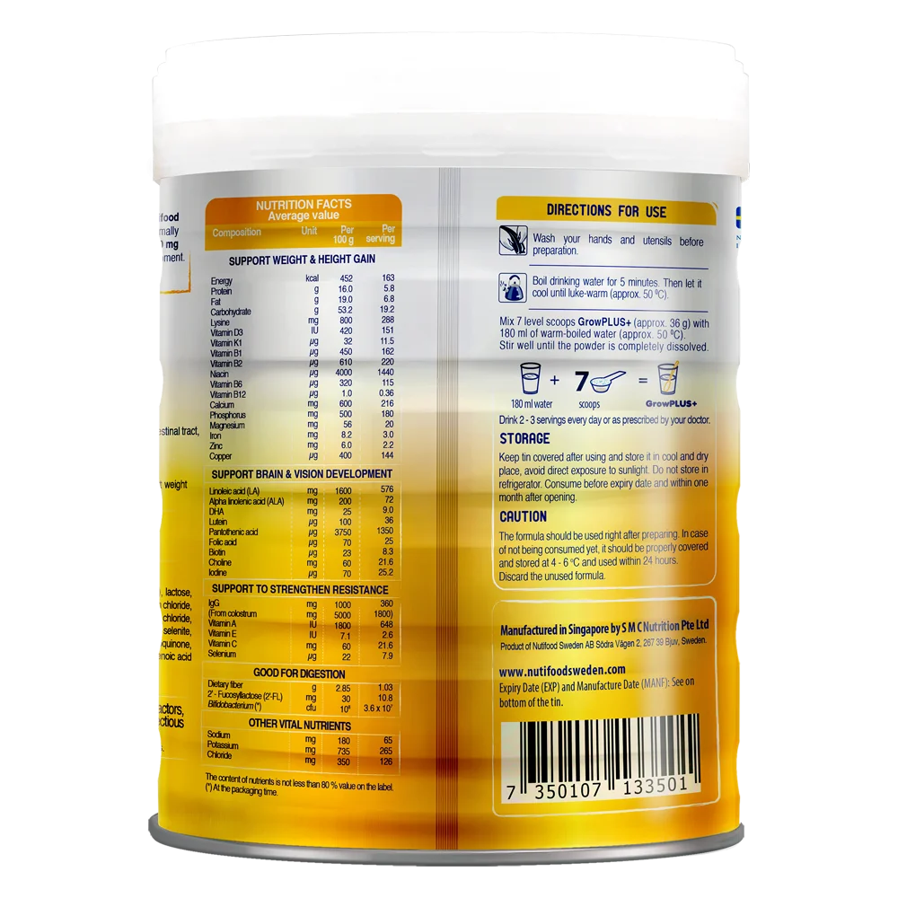 Sữa GrowPLUS+ Sữa Non Vàng 800g (Từ 1 tuổi)