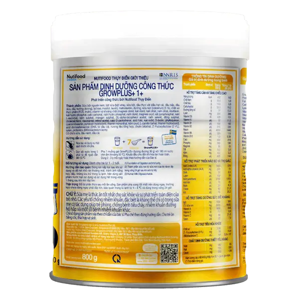 Sữa GrowPLUS+ Sữa Non Vàng 800g (Từ 1 tuổi)