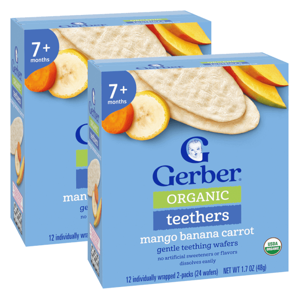 Combo 2 Bánh gạo Gerber vị Dâu Táo Cải bó xôi *giao ngẫu nhiên*