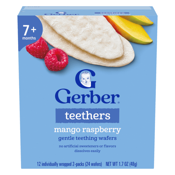 Combo 2 Bánh ăn dặm Gerber vị Xoài, Mâm Xôi *giao ngẫu nhiên*