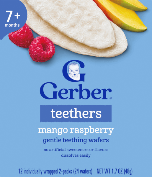 Combo 2 Bánh ăn dặm Gerber vị Xoài, Mâm Xôi *giao ngẫu nhiên*