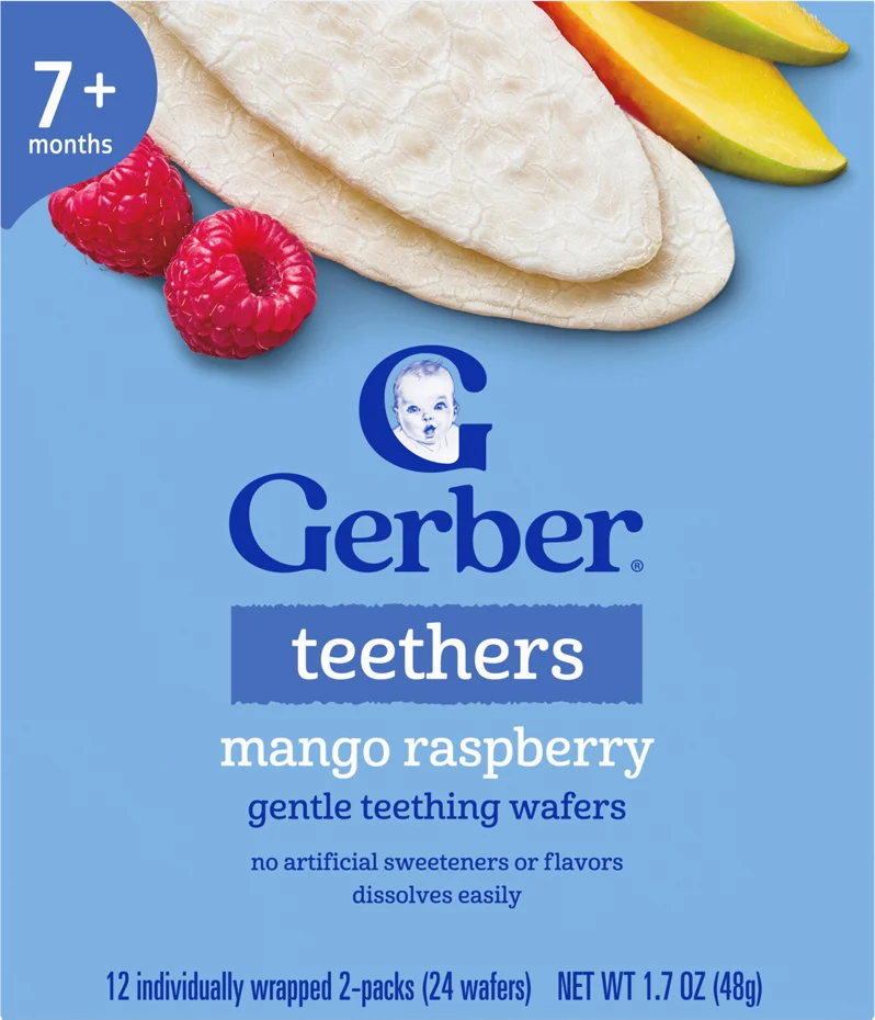 Combo 2 Bánh ăn dặm Gerber vị Xoài, Mâm Xôi *giao ngẫu nhiên*