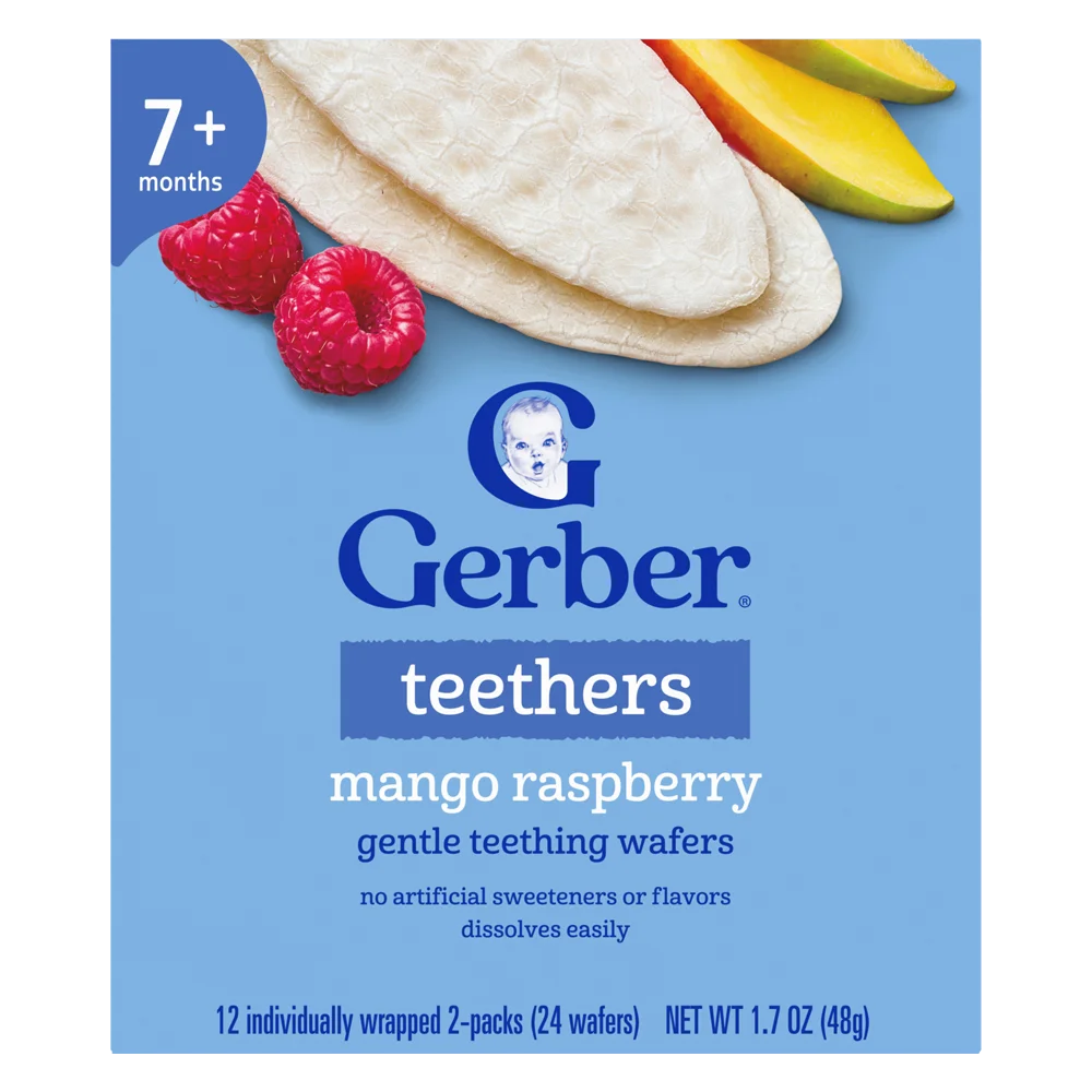 Combo 2 Bánh ăn dặm Gerber vị Xoài, Mâm Xôi *giao ngẫu nhiên*