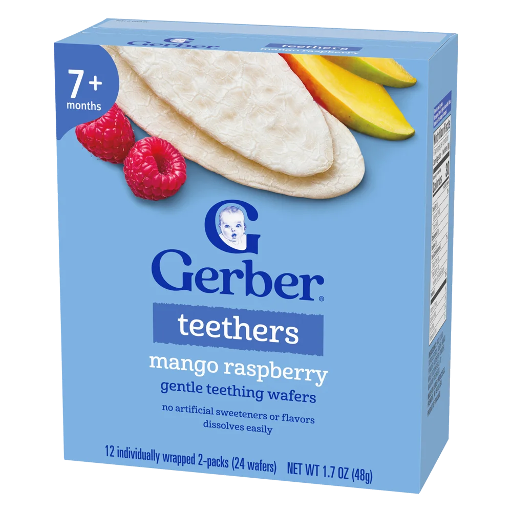 Combo 2 Bánh ăn dặm Gerber vị Xoài, Mâm Xôi *giao ngẫu nhiên*