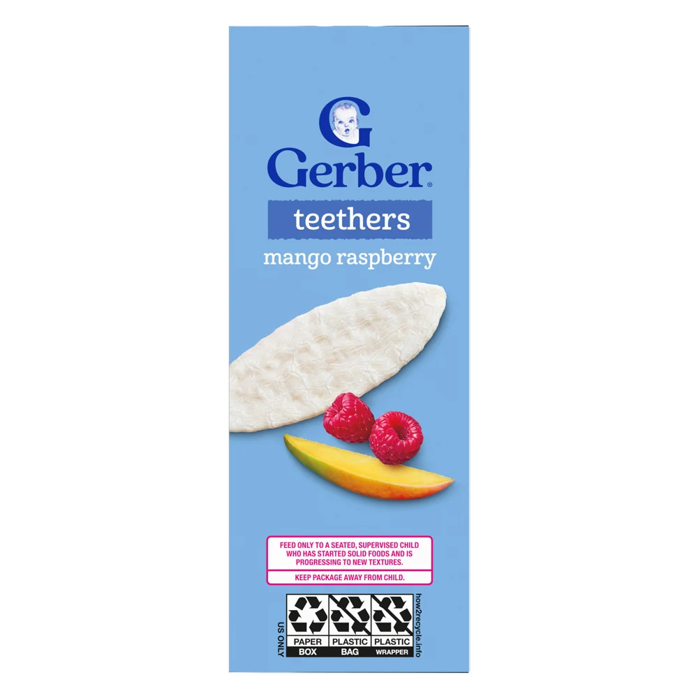 Combo 2 Bánh ăn dặm Gerber vị Xoài, Mâm Xôi *giao ngẫu nhiên*