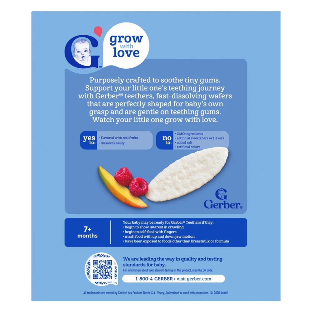 Combo 2 Bánh ăn dặm Gerber vị Xoài, Mâm Xôi *giao ngẫu nhiên*