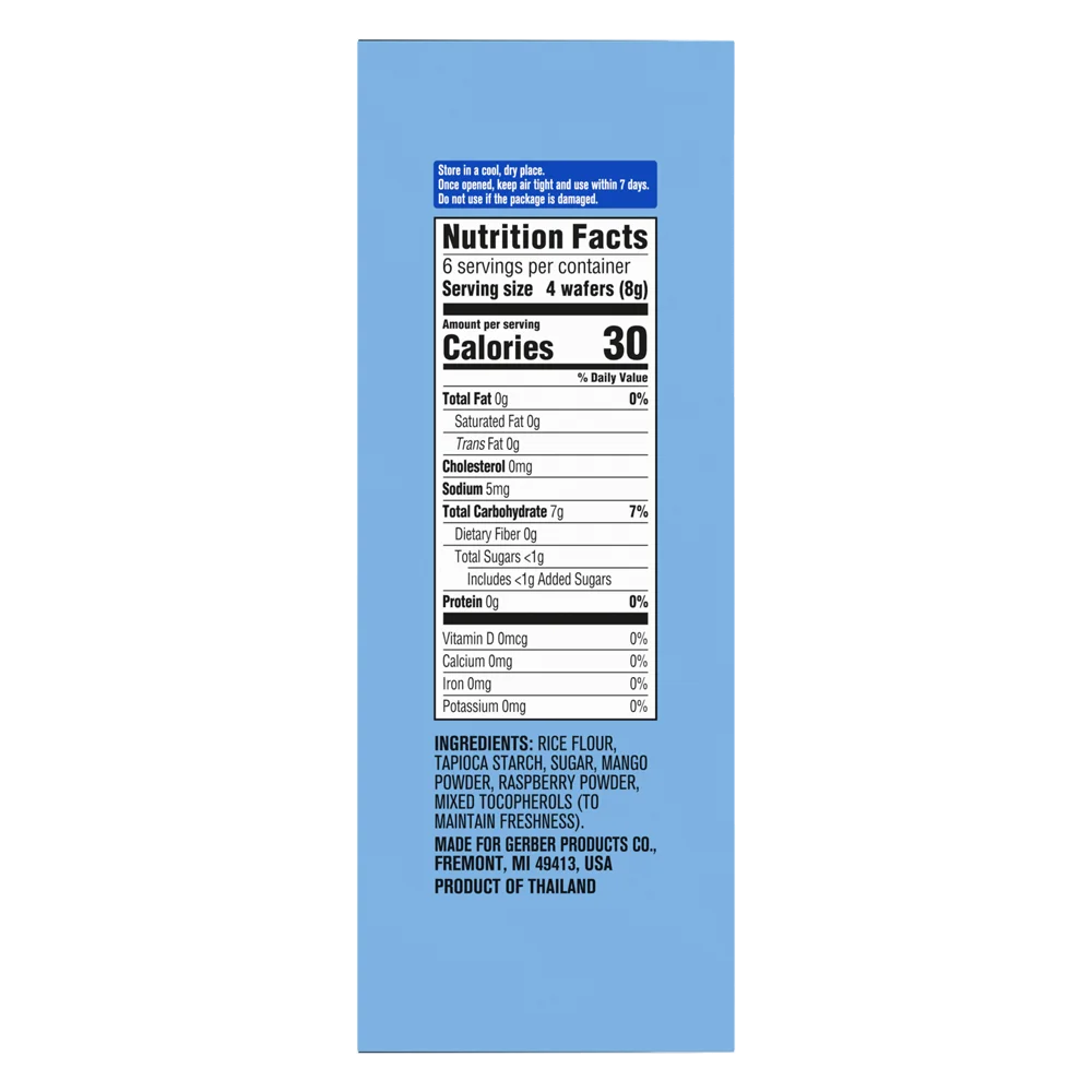 Combo 2 Bánh ăn dặm Gerber vị Xoài, Mâm Xôi *giao ngẫu nhiên*