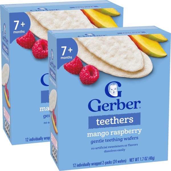 Combo 2 Bánh ăn dặm Gerber vị Xoài, Mâm Xôi *giao ngẫu nhiên*